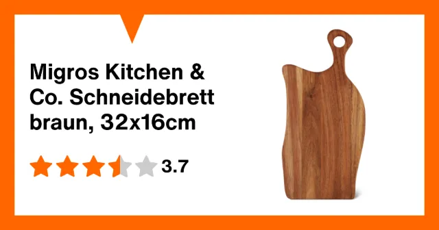 Produktbild zu Migros Kitchen & Co. Schneidebrett braun, 32x16cm