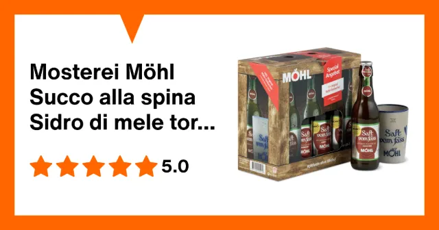 Image du produit Mosterei Möhl Succo alla spina Sidro di mele torbido senz'alcol alla spina