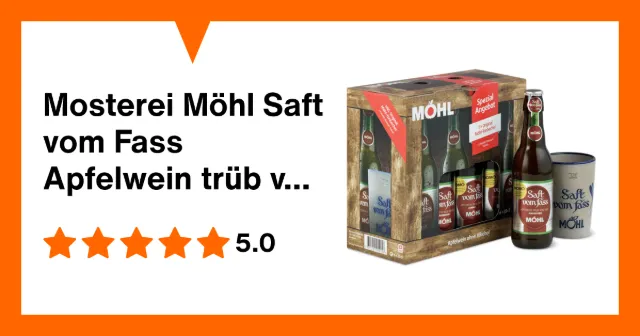 Image du produit Mosterei Möhl Saft vom Fass Apfelwein trüb vom Fass alkoholfrei