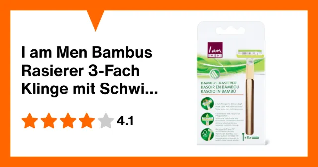 Image du produit I am Men Bambus Rasierer 3-Fach Klinge mit Schwingkopf