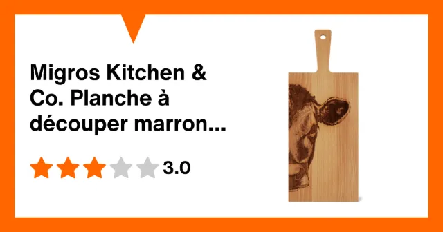 Immagine del prodotto Migros Kitchen & Co. Planche à découper marron, 44 x 18 cm