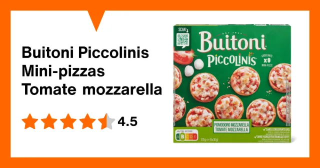 Image du produit Buitoni Piccolinis Mini-pizzas Tomate mozzarella