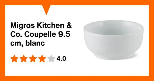 Image du produit Migros Kitchen & Co. Coupelle 9.5 cm, blanc