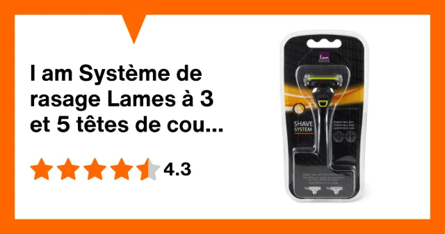Image du produit I am Système de rasage Lames à 3 et 5 têtes de coupe