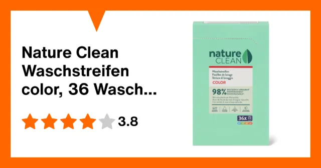 Produktbild zu Nature Clean Waschstreifen color, 36 Waschgänge