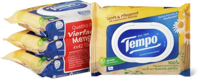 Image du produit Tempo Lingettes Douceur et soin Camomille