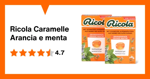 Image du produit Ricola Caramelle Arancia e menta