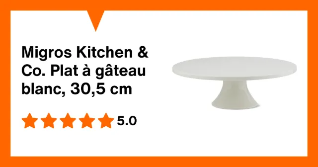 Image du produit Migros Kitchen & Co. Plat à gâteau blanc, 30,5 cm