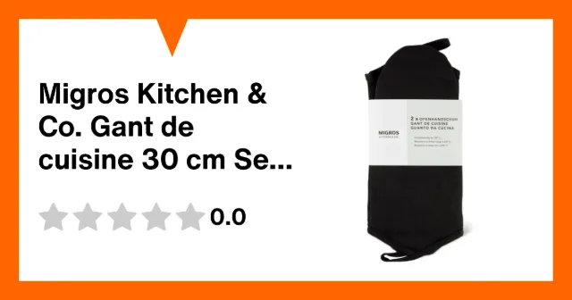 Image du produit Migros Kitchen & Co. Gant de cuisine 30 cm Set de 2, noir