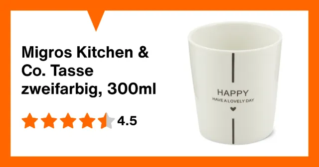 Produktbild zu Migros Kitchen & Co. Tasse zweifarbig, 300ml