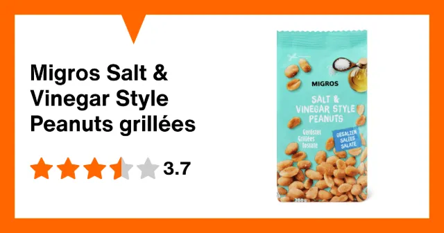 Immagine del prodotto Migros Salt & Vinegar Style Peanuts grillées