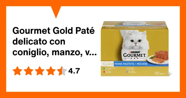 Image du produit Gourmet Gold Paté delicato con coniglio, manzo, vitello e agnello