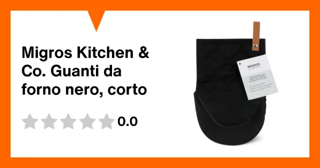 Image du produit Migros Kitchen & Co. Guanti da forno nero, corto