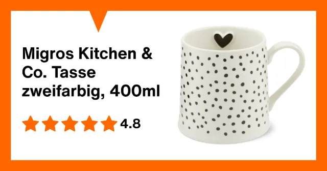 Produktbild zu Migros Kitchen & Co. Tasse zweifarbig, 400ml