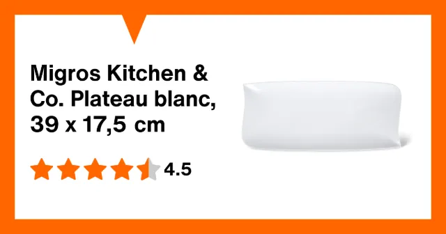 Image du produit Migros Kitchen & Co. Plateau blanc, 39 x 17,5 cm