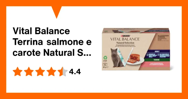 Produktbild zu Vital Balance Terrina salmone e carote Natural Selection Adult