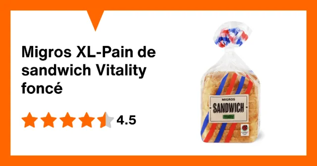 Image du produit Migros XL-Pain de sandwich Vitality foncé
