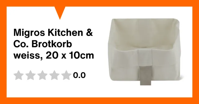 Produktbild zu Migros Kitchen & Co. Brotkorb weiss, 20 x 10cm