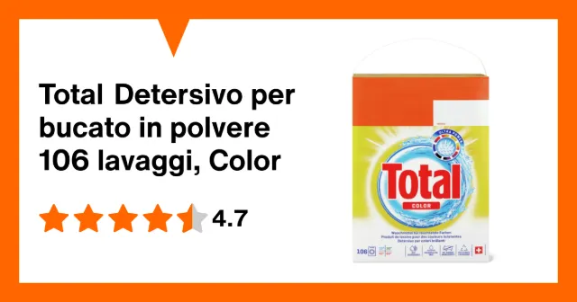 Immagine del prodotto Total Detersivo per bucato in polvere 106 lavaggi, Color