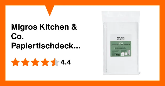 Image du produit Migros Kitchen & Co. Papiertischdecke Weiss, 1.6x2.2m