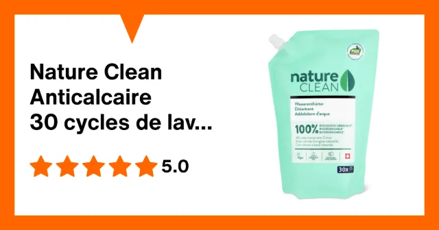 Image du produit Nature Clean Anticalcaire 30 cycles de lavage, recharge