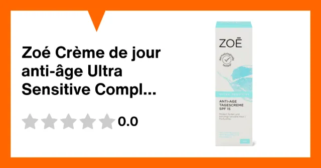 Image du produit Zoé Crème de jour anti-âge Ultra Sensitive Complexe de peptides, panthénol