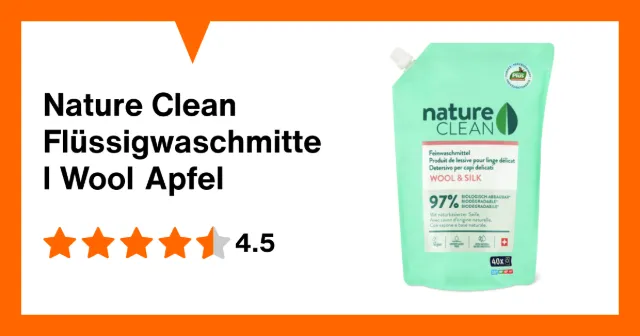 Image du produit Nature Clean Flüssigwaschmittel Wool Apfel