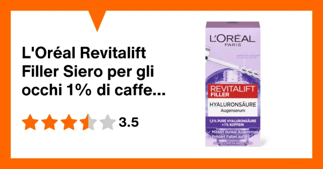 Immagine del prodotto L'Oréal Revitalift Filler Siero per gli occhi 1% di caffeina