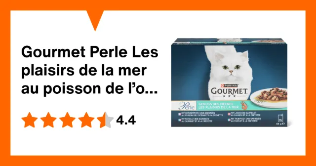 Image du produit Gourmet Perle Les plaisirs de la mer au poisson de l’océan, à la crevette, au saumon, au carrelet et au thon