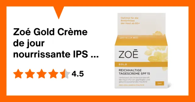 Image du produit Zoé Gold Crème de jour nourrissante IPS 15