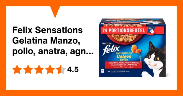 Immagine del prodotto Felix Sensations Gelatina Manzo, pollo, anatra, agnello