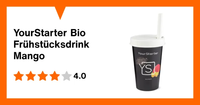Produktbild zu YourStarter Bio Frühstücksdrink Mango