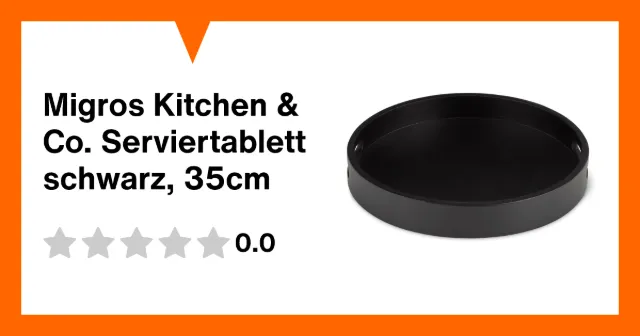 Image du produit Migros Kitchen & Co. Serviertablett schwarz, 35cm