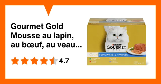Image du produit Gourmet Gold Mousse au lapin, au bœuf, au veau et à l’agneau