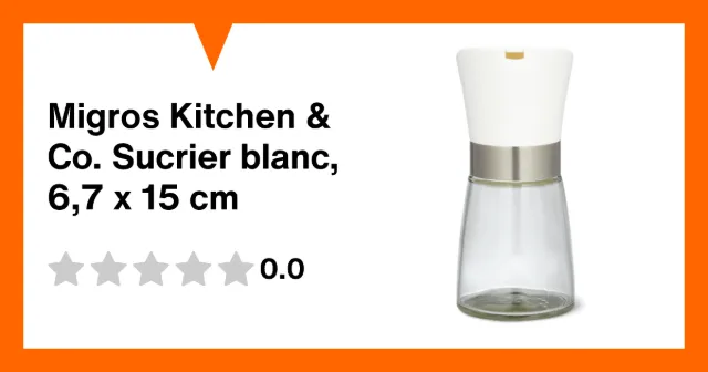 Image du produit Migros Kitchen & Co. Sucrier blanc, 6,7 x 15 cm
