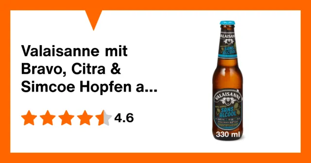Produktbild zu Valaisanne mit Bravo, Citra & Simcoe Hopfen alkoholfrei