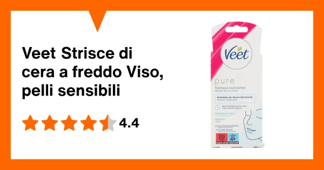 Produktbild zu Veet Strisce di cera a freddo Viso, pelli sensibili