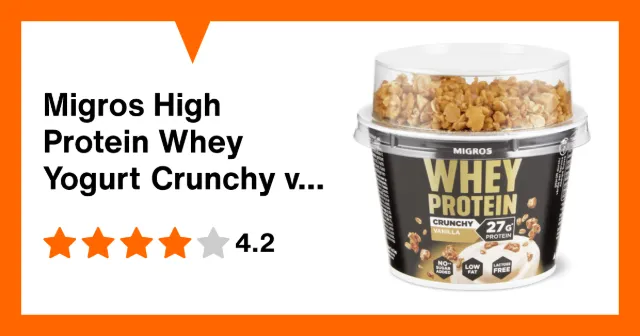 Immagine del prodotto Migros High Protein Whey Yogurt Crunchy vaniglia
