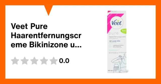 Produktbild zu Veet Pure Haarentfernungscreme Bikinizone und Achseln