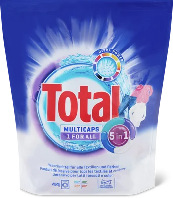 Produktbild zu Total Waschmittel Caps XXL, 1 For all 44 Waschgänge