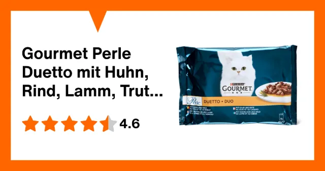 Immagine del prodotto Gourmet Perle Duetto mit Huhn, Rind, Lamm, Truthahn, Kalb, Ente, Kaninchen und Wild
