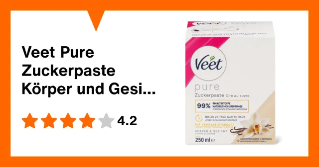 Produktbild zu Veet Pure Zuckerpaste Körper und Gesicht
