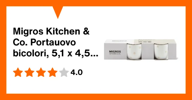 Produktbild zu Migros Kitchen & Co. Portauovo bicolori, 5,1 x 4,5 cm