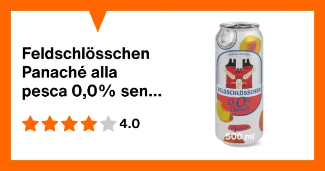 Immagine del prodotto Feldschlösschen Panaché alla pesca 0,0% senz'alcol