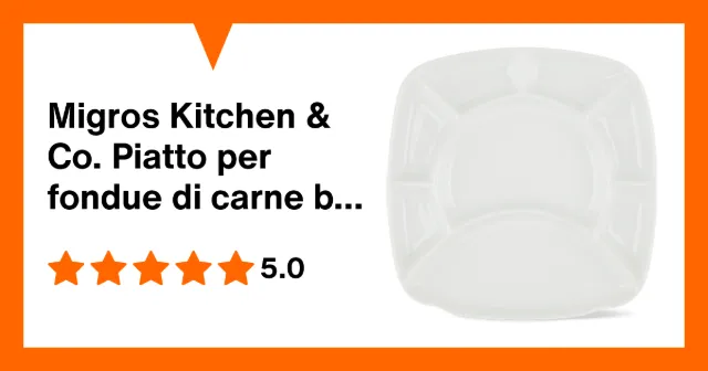 Image du produit Migros Kitchen & Co. Piatto per fondue di carne bianco