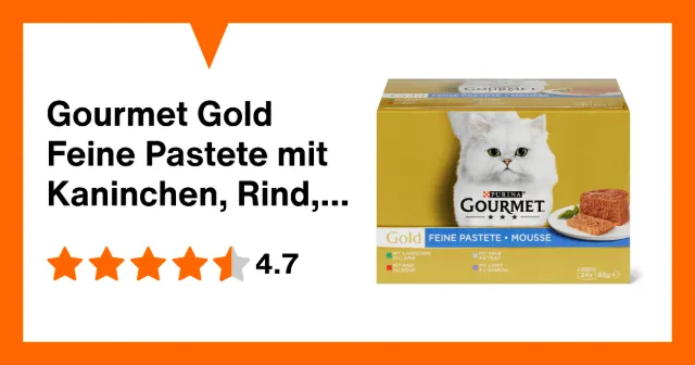 Image du produit Gourmet Gold Feine Pastete mit Kaninchen, Rind, Kalb und Lamm