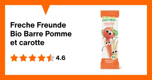 Produktbild zu Freche Freunde Bio Barre Pomme et carotte