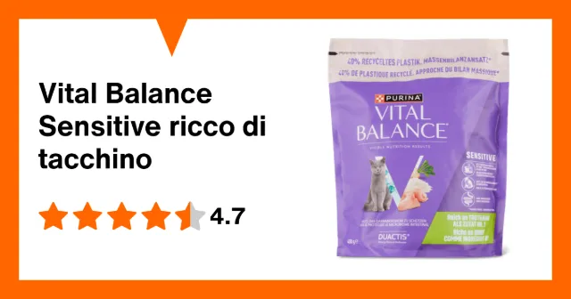 Produktbild zu Vital Balance Sensitive ricco di tacchino