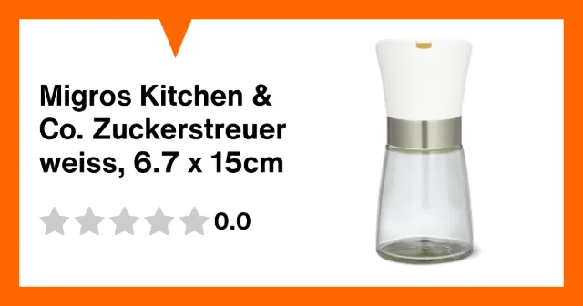 Produktbild zu Migros Kitchen & Co. Zuckerstreuer weiss, 6.7 x 15cm