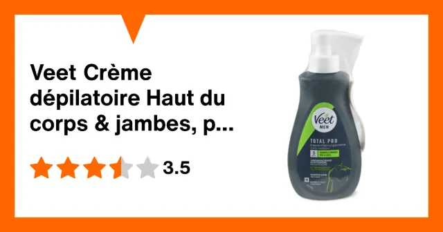 Produktbild zu Veet Crème dépilatoire Haut du corps & jambes, peaux normales